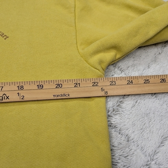 Morgan Stewart Sweatshirt Women's L Yellow Sport Tennis Crew Cotton French Terry - Picture 5 of 7